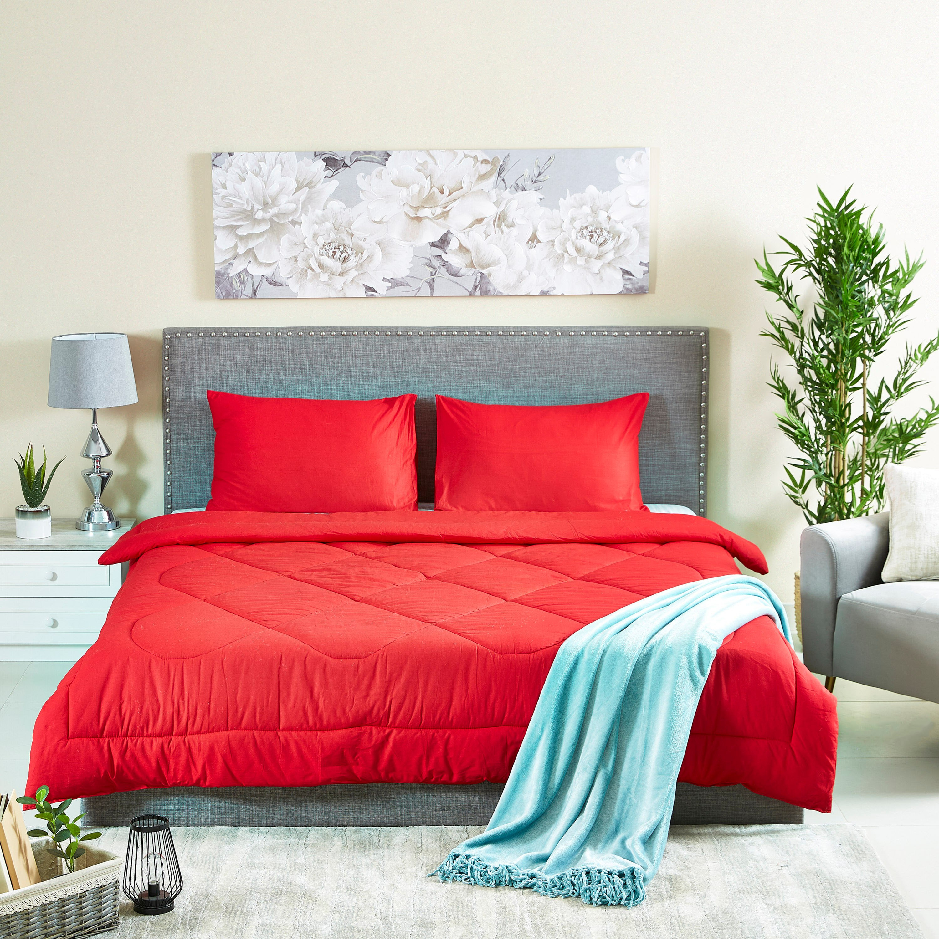طقم لحاف سوبر كينج قطن سادة 3 قطع من ولينجتون - 240x240 سم-hbxhomeware-hbxdecorandfurnishings-image-7