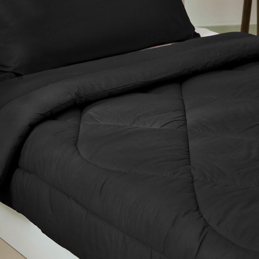 Wellington 2-Piece Solid Cotton Single Comforter Set - 135x220 cm-Comforter Sets-image-3