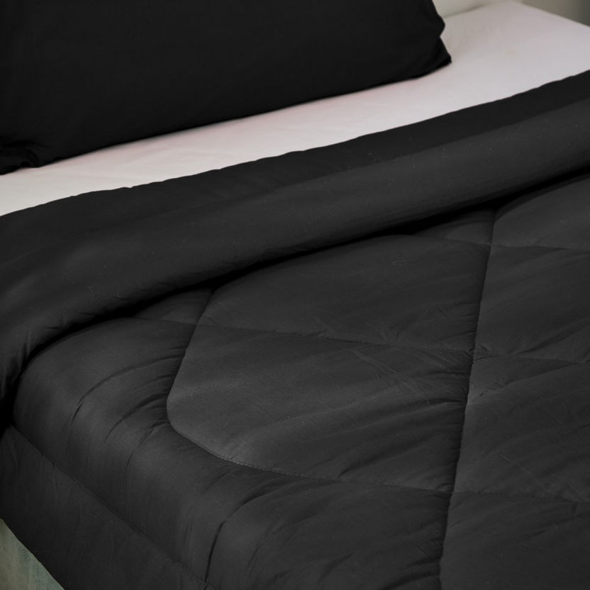 Wellington 2-Piece Solid Cotton Twin Comforter Set - 160x220 cm-Comforter Sets-image-3