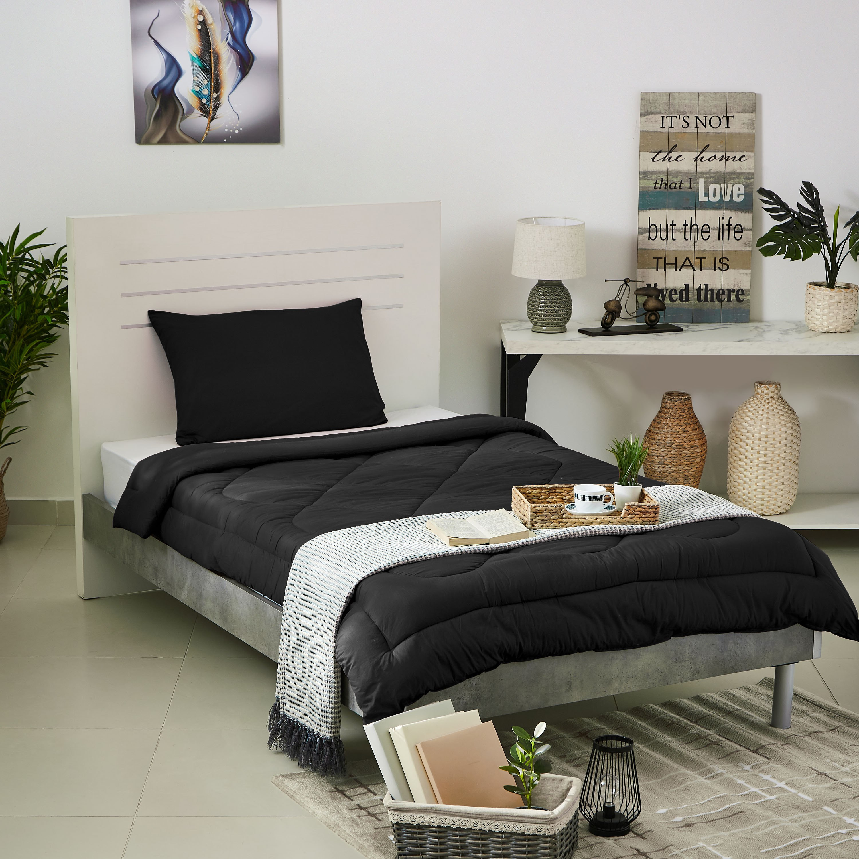 طقم لحاف مزدوج قطني سادة من قطعتين من ويلنجتون  - 135x220 سم-PROMO_HB_AE_B1G1_250925-image-5