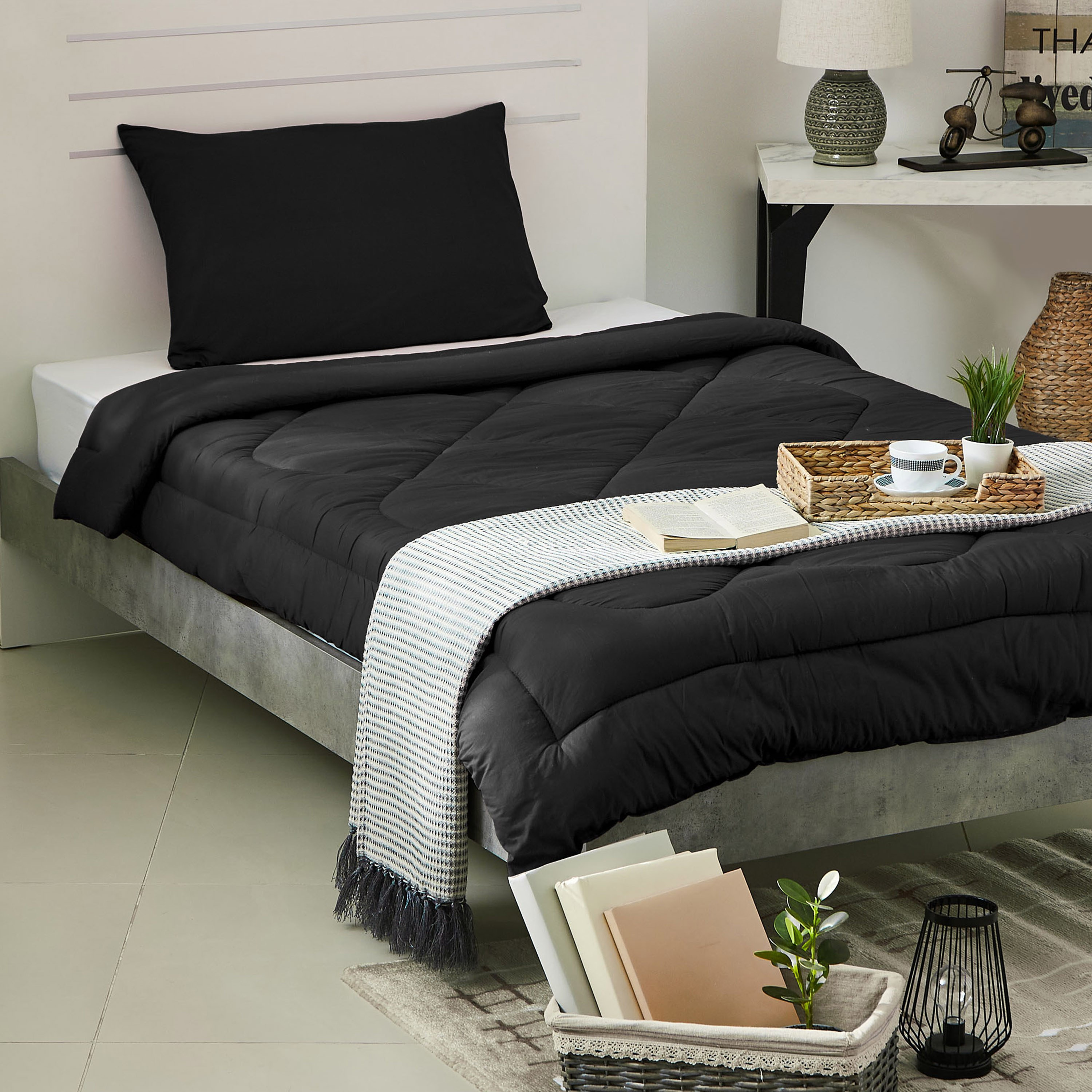 طقم لحاف مزدوج قطني سادة من قطعتين من ويلنجتون  - 135x220 سم-PROMO_HB_AE_B1G1_250925-image-7
