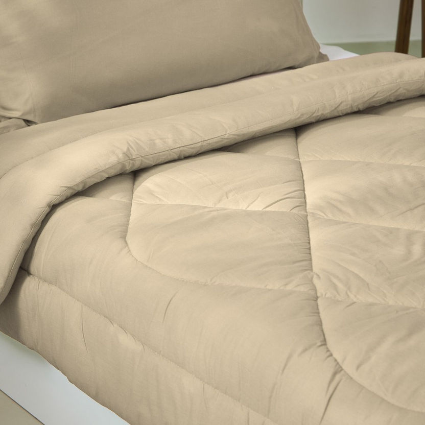 Wellington 2-Piece Solid Cotton Single Comforter Set - 135x220 cm-Comforter Sets-image-3