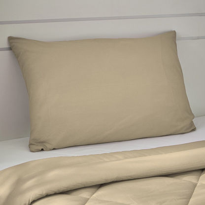 Wellington Solid Cotton 2-Piece Twin Comforter Set - 160x220 cm-Comforter Sets-image-1