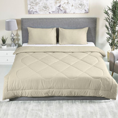 Wellington 3-Piece Solid Cotton Super King Comforter Set - 240x240 cm