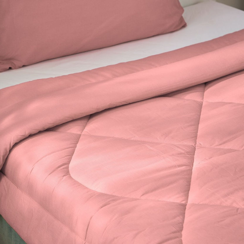 Wellington 2-Piece Solid Cotton Twin Comforter Set - 160x220 cm-Comforter Sets-image-3