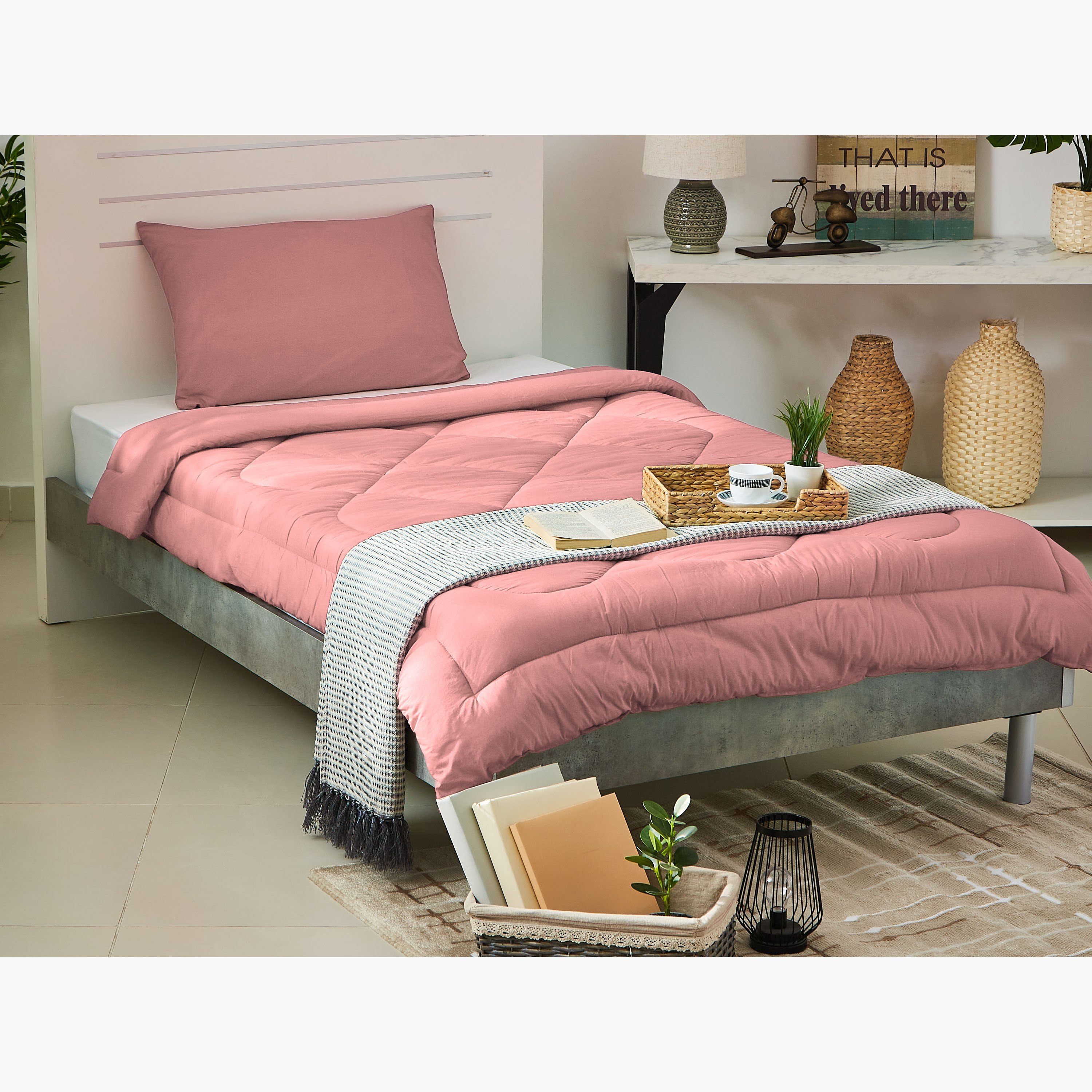 طقم لحاف مزدوج قطني سادة قطعتين من ويلنجتون  - 160x220 سم-PROMO_HB_AE_B1G1_250925-image-5