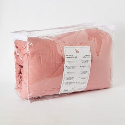 Wellington 2-Piece Solid Cotton Twin Comforter Set - 160x220 cm-Comforter Sets-image-6
