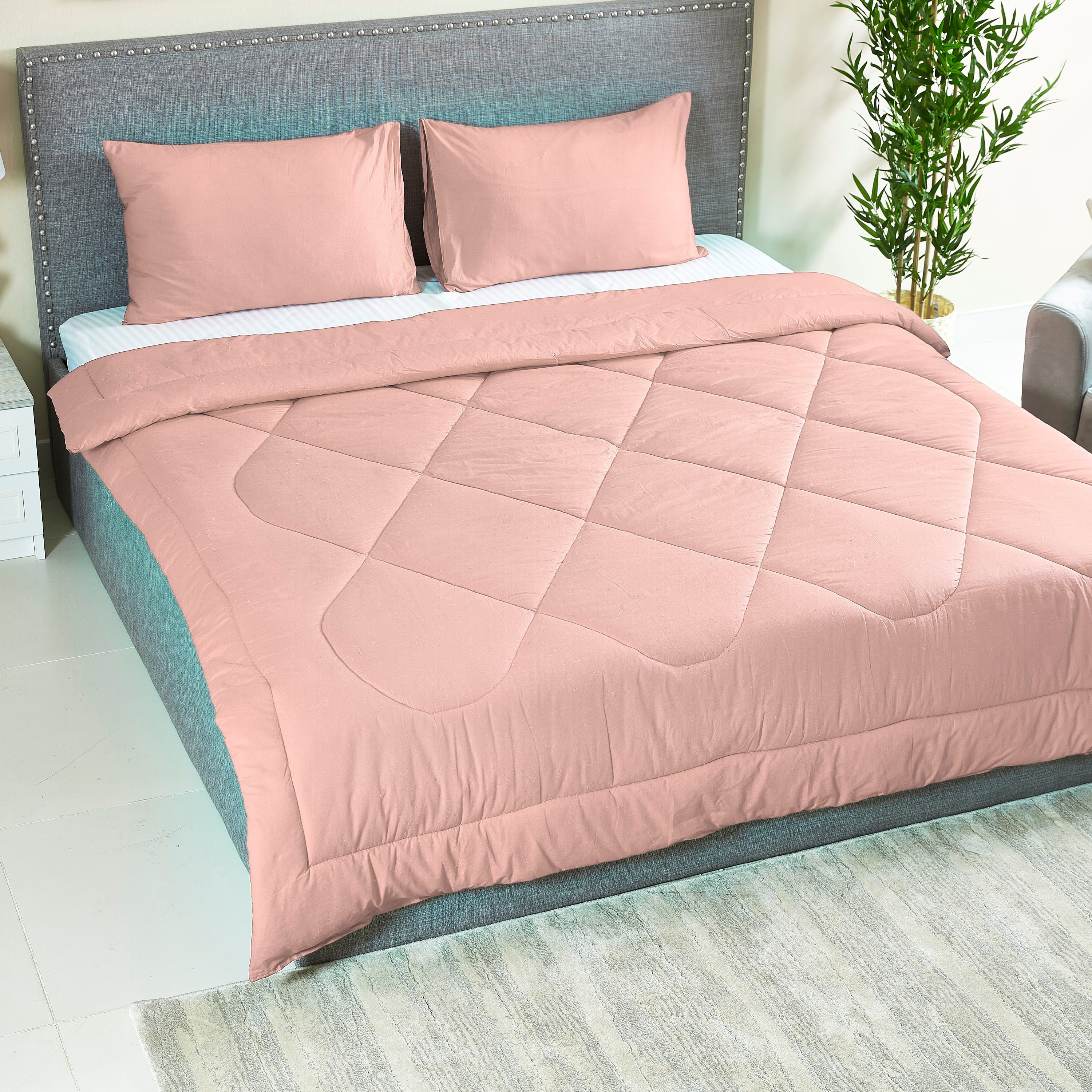 طقم لحاف كوين قطن سادة 3 قطع من ويلينجتون - 200x240 سم-PROMO_HB_AE_B1G1_250925-image-2
