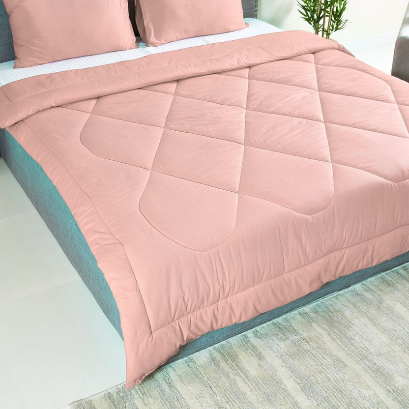 Wellington 3-Piece Solid Cotton Queen Comforter Set - 200x240 cm-Comforter Sets-image-2