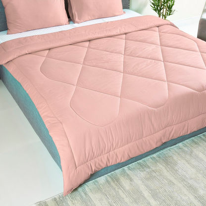 Wellington Solid Cotton 3-Piece Super King Comforter Set - 240x240 cm-Comforter Sets-image-2
