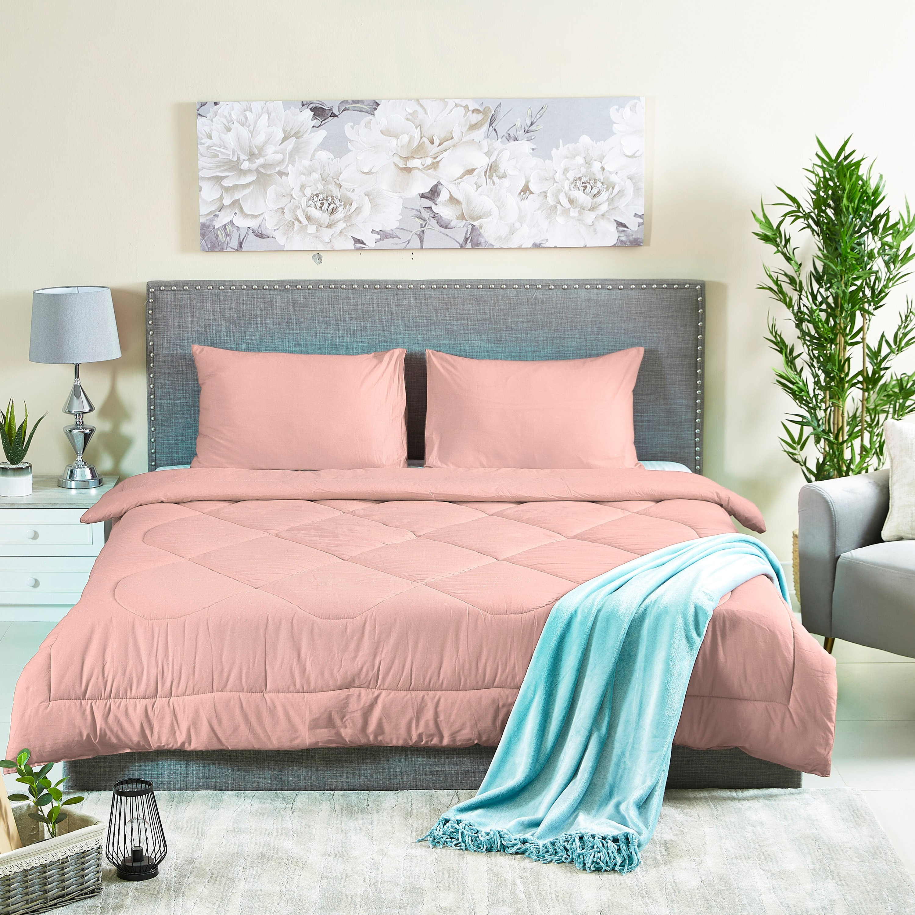 طقم لحاف سوبر كينج قطن سادة 3 قطع من ولينجتون - 240x240 سم-hbxhomeware-hbxdecorandfurnishings-image-7