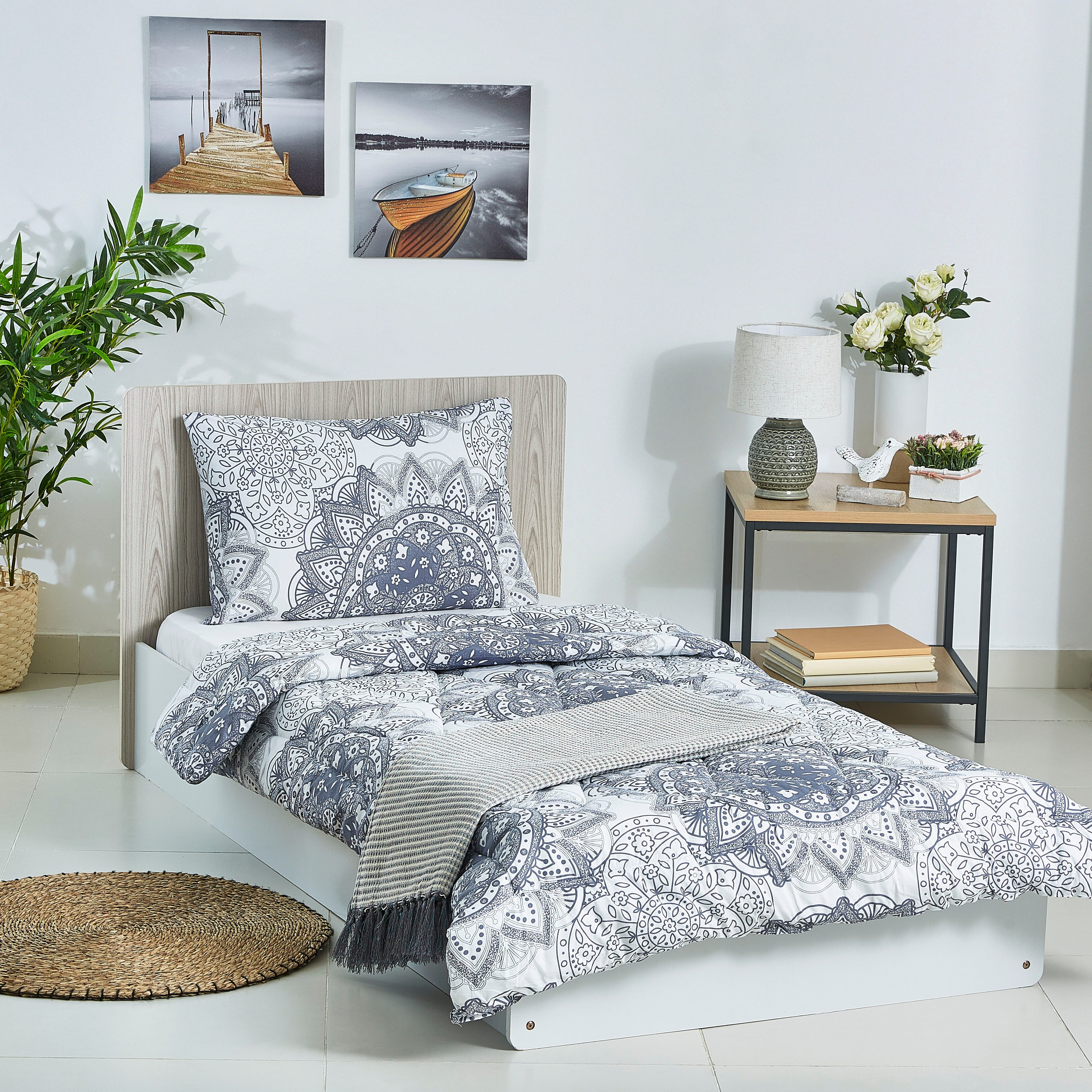 طقم لحاف فردي قطني قطعتين بطبعات 135x220 سم - ميداليون-PROMO_HB_AE_B1G1_250925-image-5