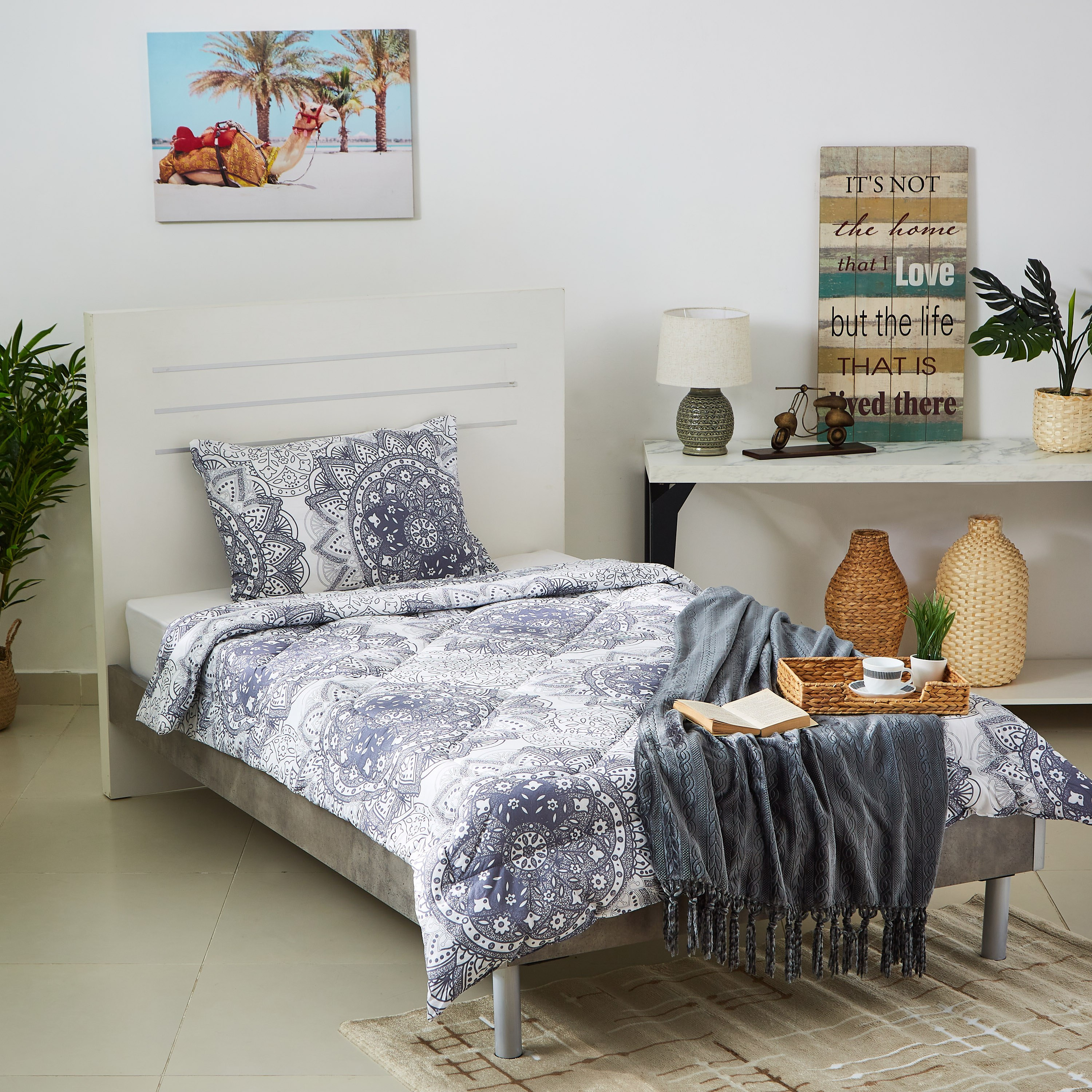 طقم لحاف مزدوج قطن من قطعتين بطبعات منقوشة - 160x220 سم-PROMO_HB_AE_B1G1_250925-image-5
