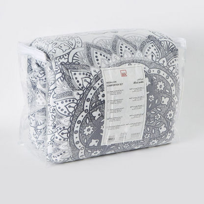 Medallion 3-Piece Printed Cotton King Comforter Set - 220x240 cms