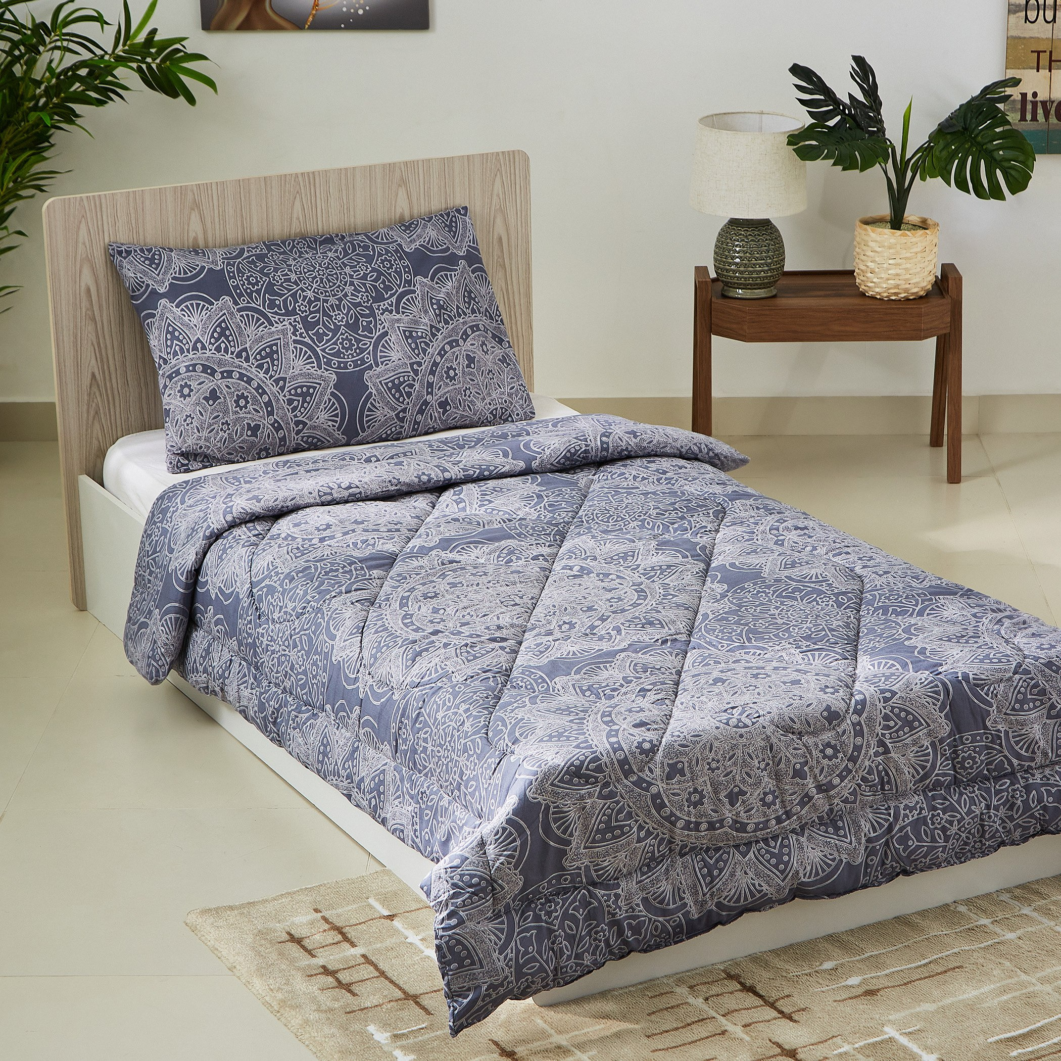طقم لحاف فردي قطني قطعتين من ميداليون - 135x220 سم-PROMO_HB_AE_B1G1_250925-image-1