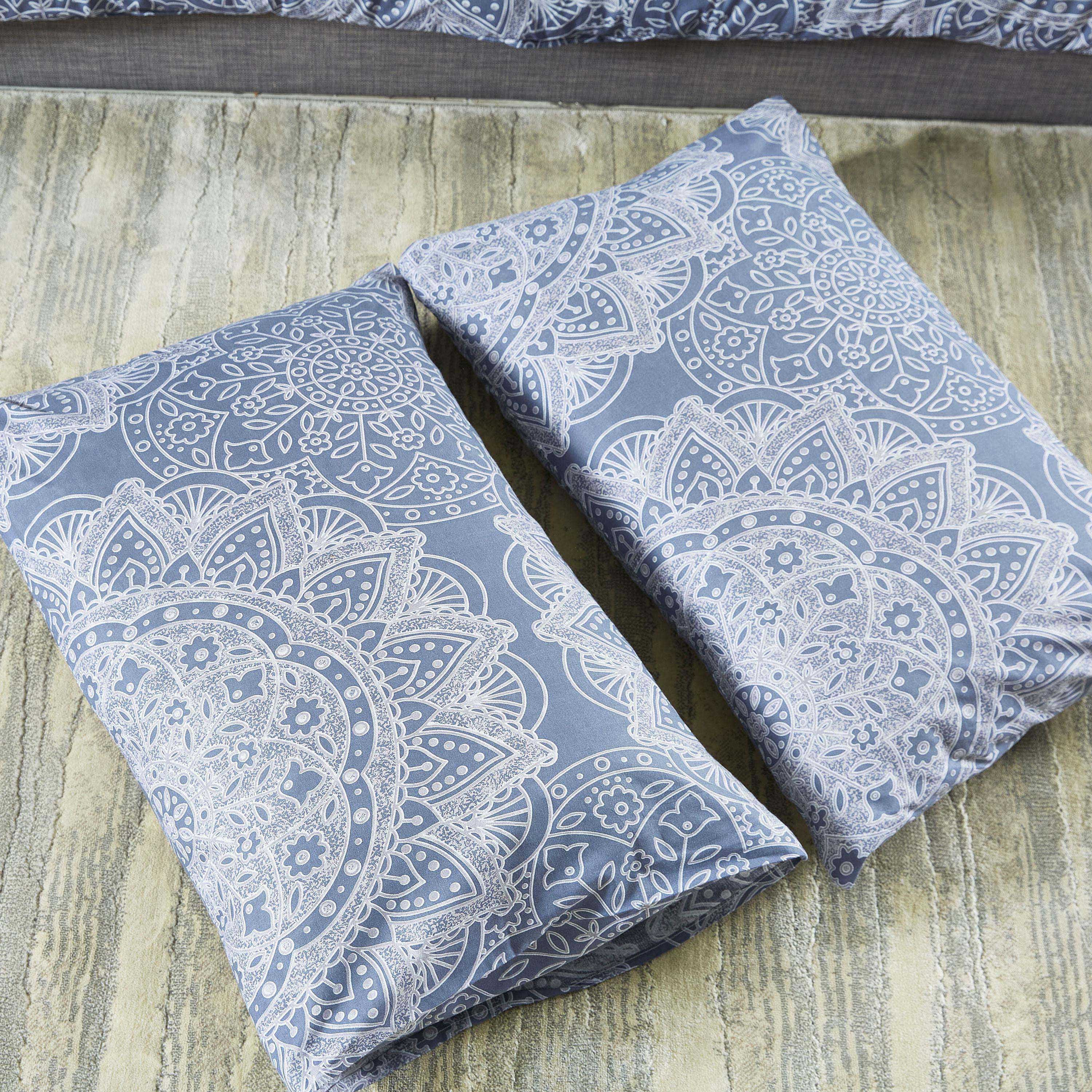 Medallion Print Cotton 3-Piece Super King Comforter Set - 240x240 cm-hbxhomeware-hbxdecorandfurnishings-image-6