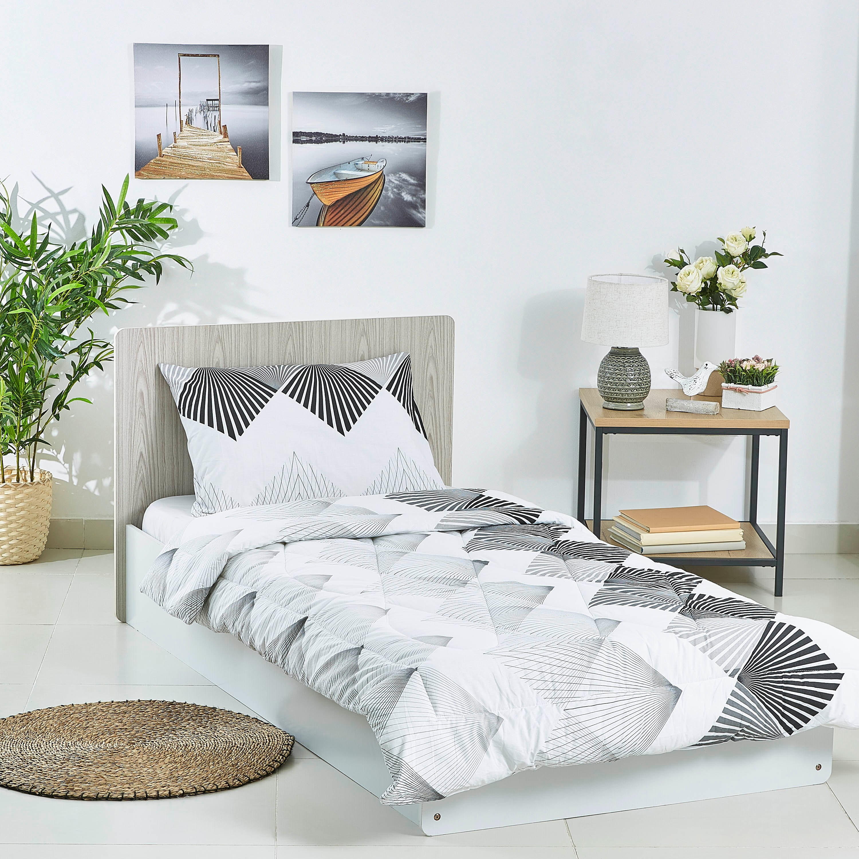طقم لحاف فردي قطن قطعتين بطبعات - 135x220 سم - صان رايز-hbxhomeware-hbxdecorandfurnishings-image-5