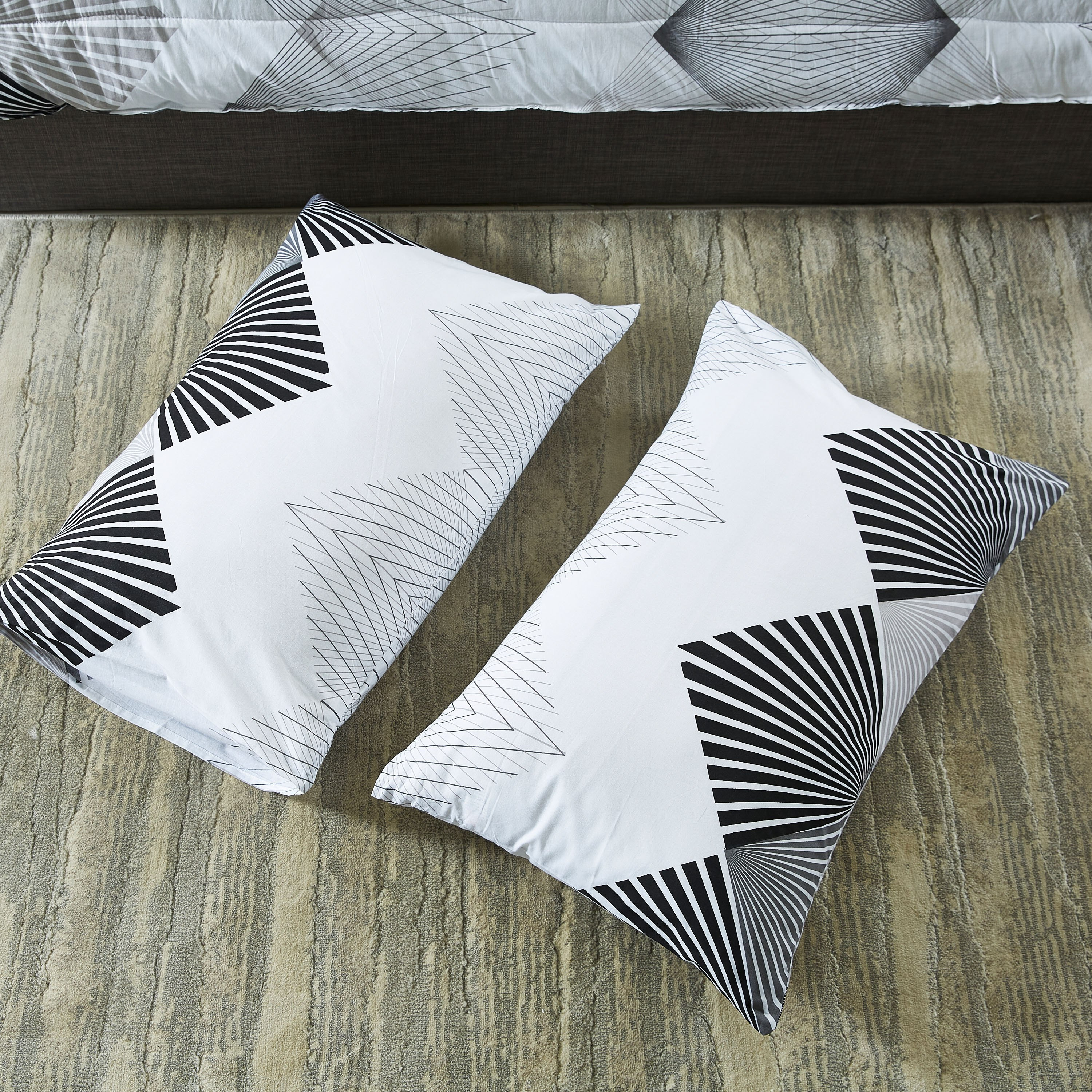 طقم لحاف كوين قطن بطبعات 3 قطع 200x240 سم - صان رايز-hbxhomeware-hbxdecorandfurnishings-image-5
