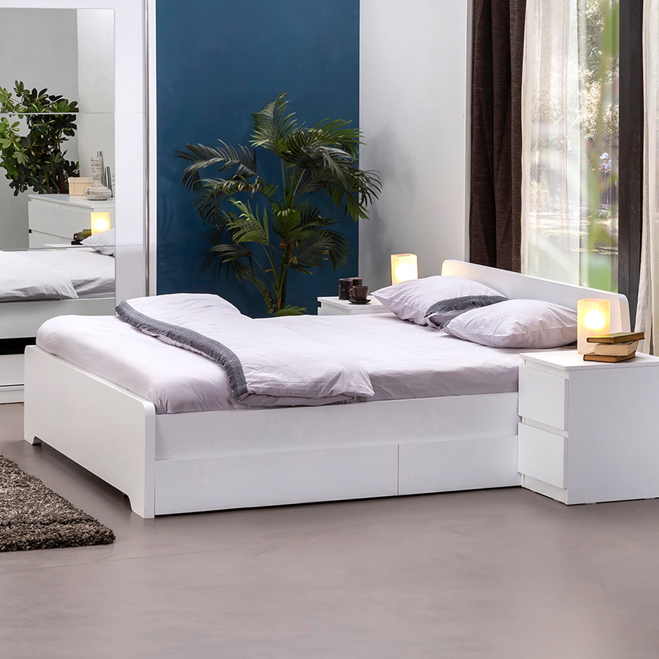سرير مقاس كينج من أسكيم - 180x200  سم-hbxfurniture-bedsandbedsets-beds-king-image-1