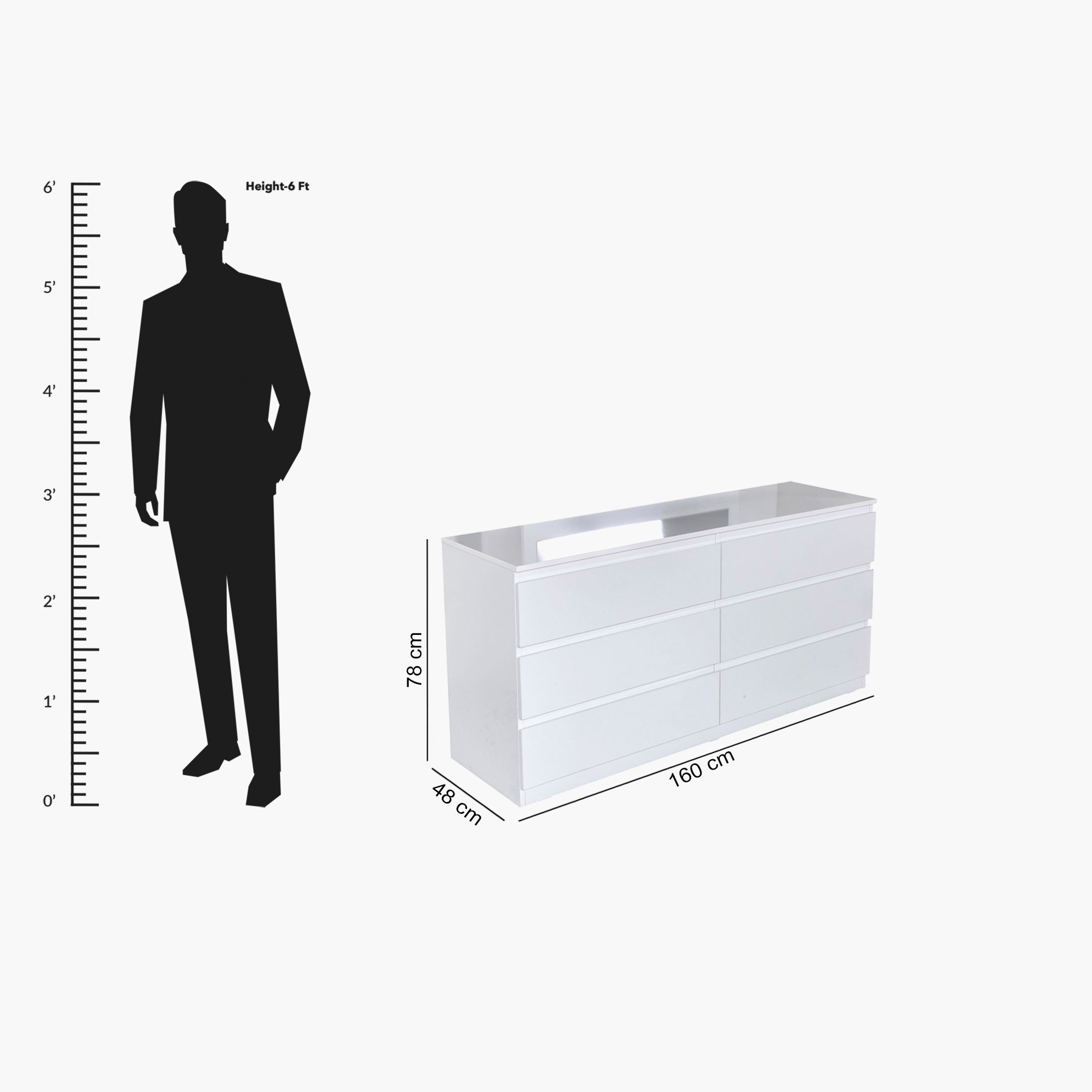 طاولة تزيين مزدوجة بـ6 أدراج دون مرآة من هالمستاد-hbxfurniture-bedroom-dressersandmirrors-image-9