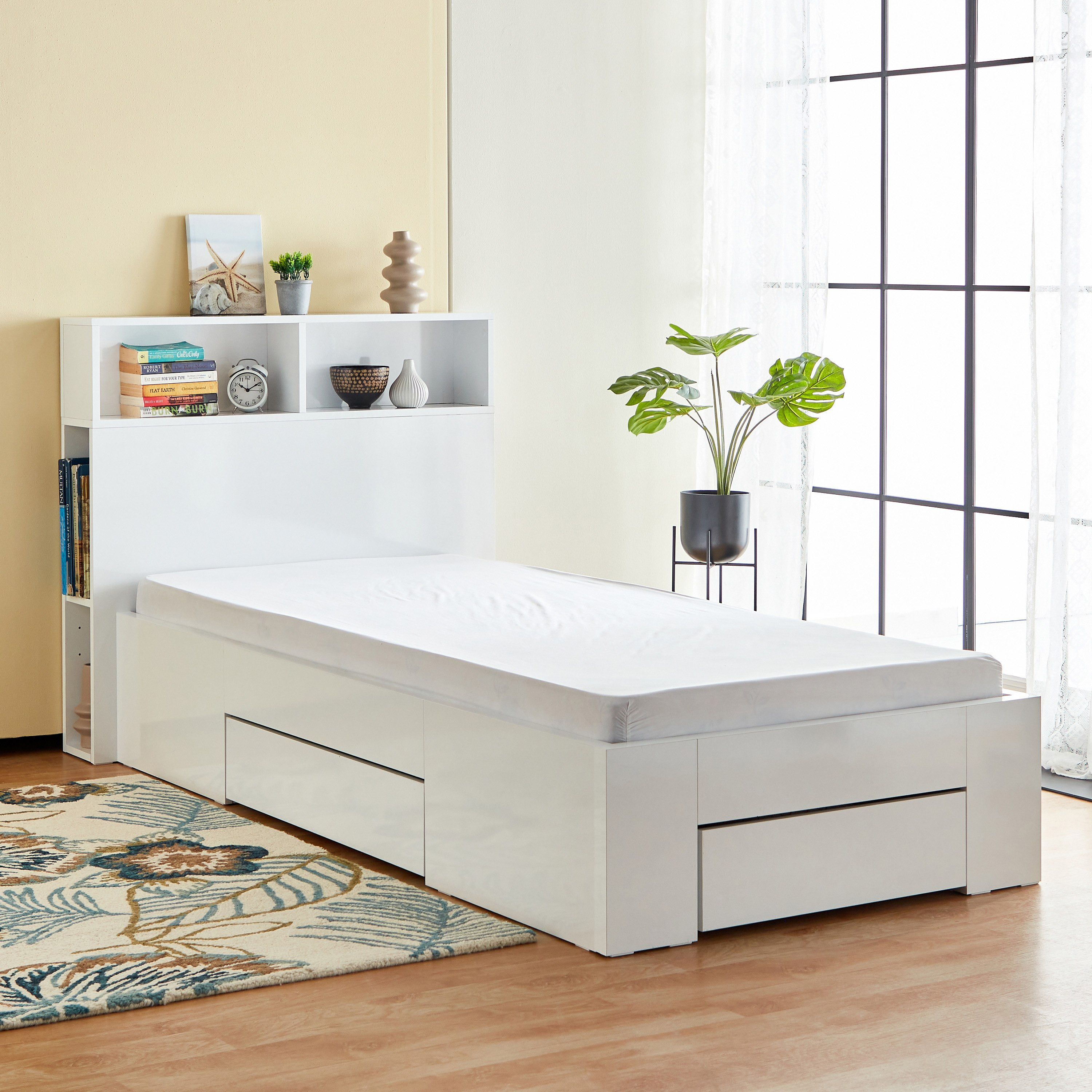 سرير فردي بـ3 أدراج أوسلو من هالمستاد - 90X200 سم-hbxfurniture-bedsandbedsets-beds-single-image-1
