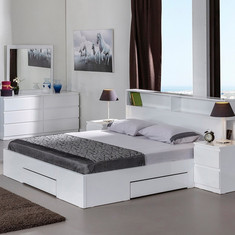 Halmstad/Oslo Queen Size Bed with 3 Drawers - 150x200 cm