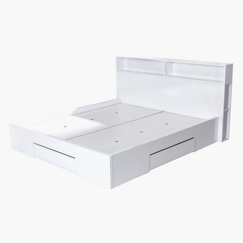 Halmstad/Oslo Queen Size Bed with 3 Drawers - 150x200 cm-Queen-image-6