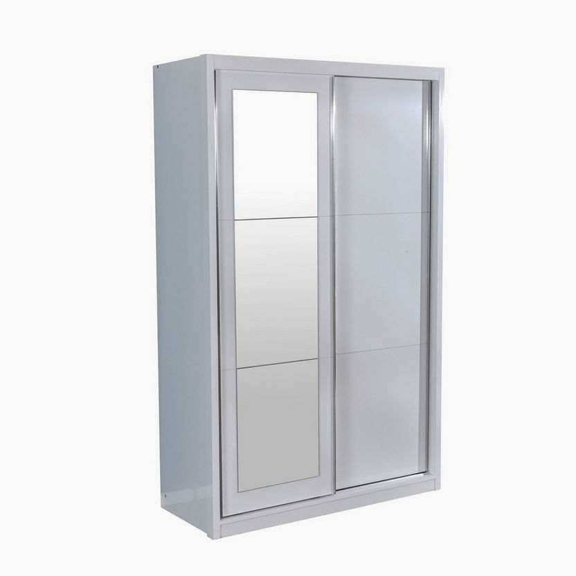 Halmstad Small Sliding Door Wardrobe with Mirror-Wardrobes-image-1