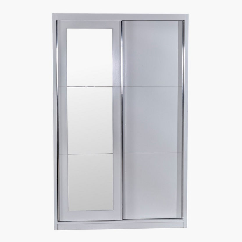 Halmstad Small Sliding Door Wardrobe with Mirror-Wardrobes-image-2