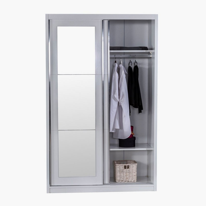 Halmstad Small Sliding Door Wardrobe with Mirror-Wardrobes-image-3
