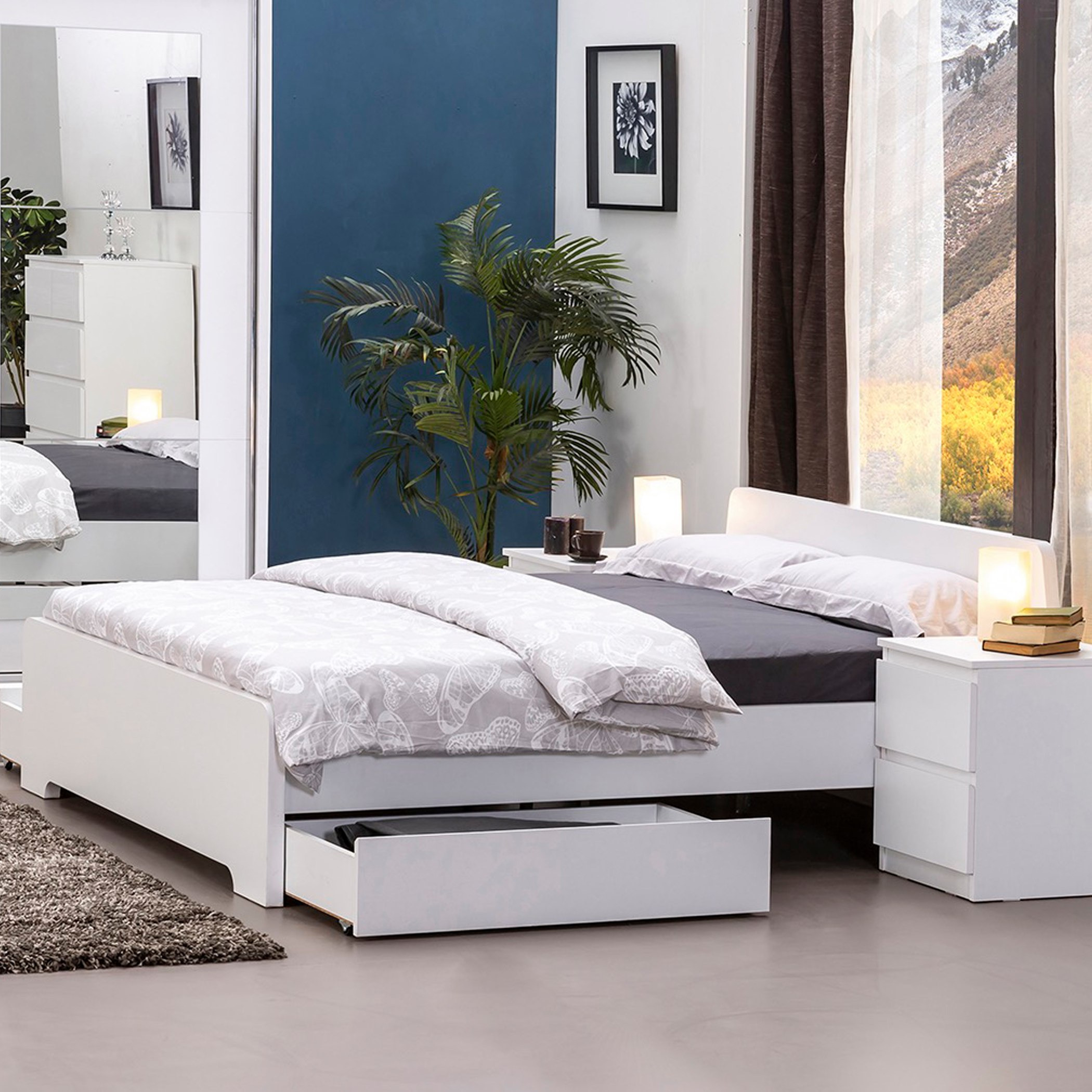 Queen size deals bed with mattress