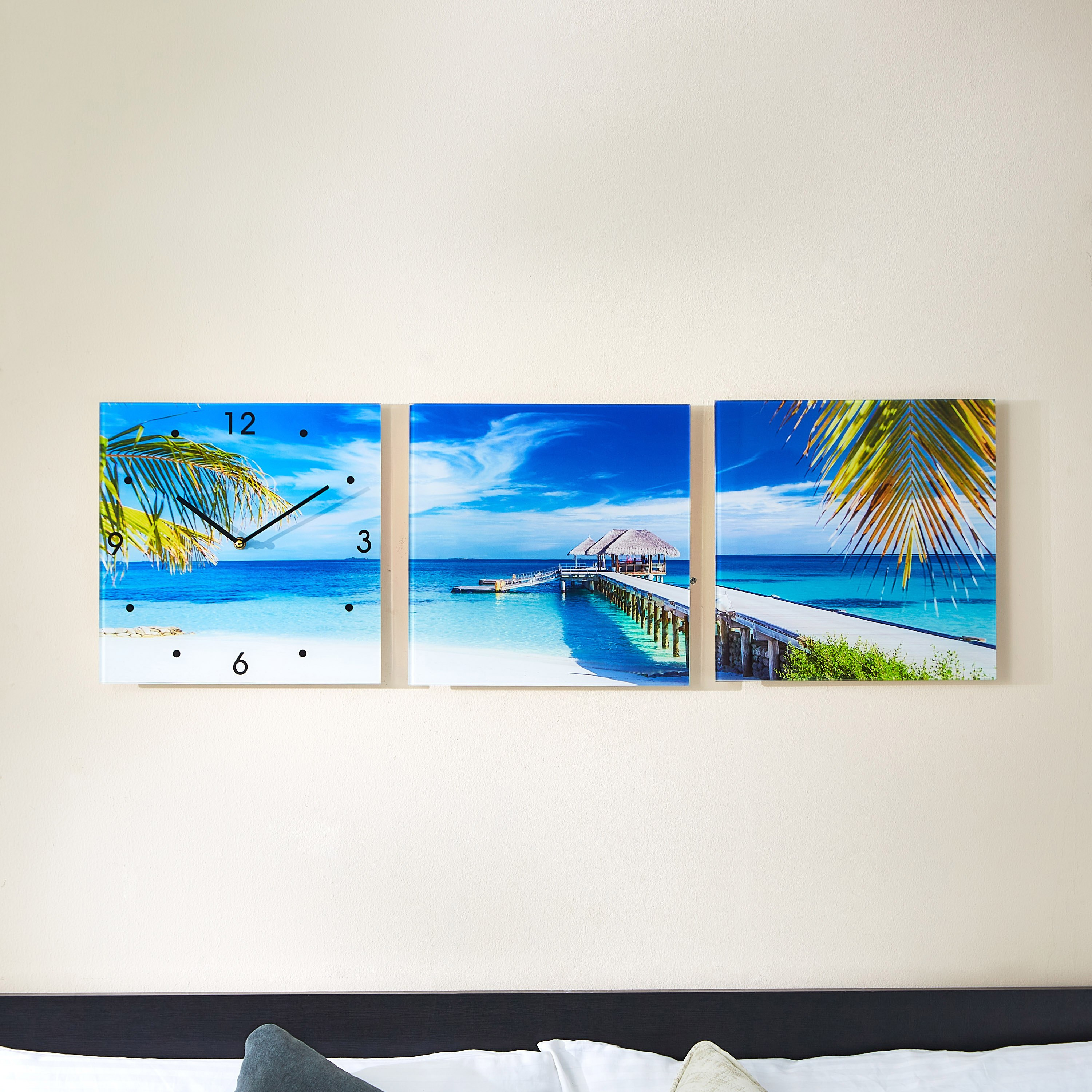 ساعة حائط زجاجيّة بتصميم شاطئ من ألفا - 90x30x4 سم-PROMO_HB_AE_B1G1_250925-image-2