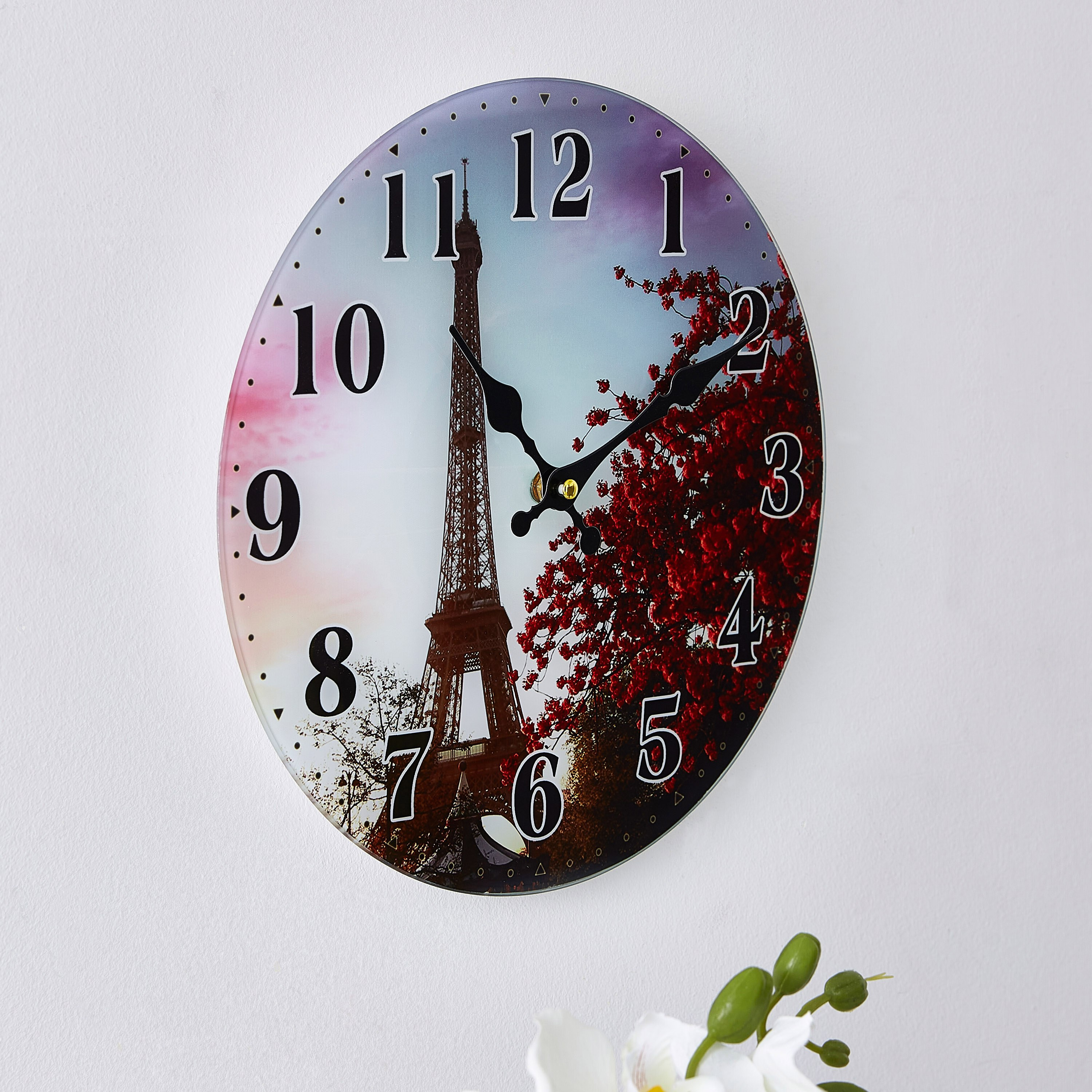 Alpha Glass Eiffel Wall Clock - 30 cm-PROMO_HB_AE_B1G1_250925-image-2