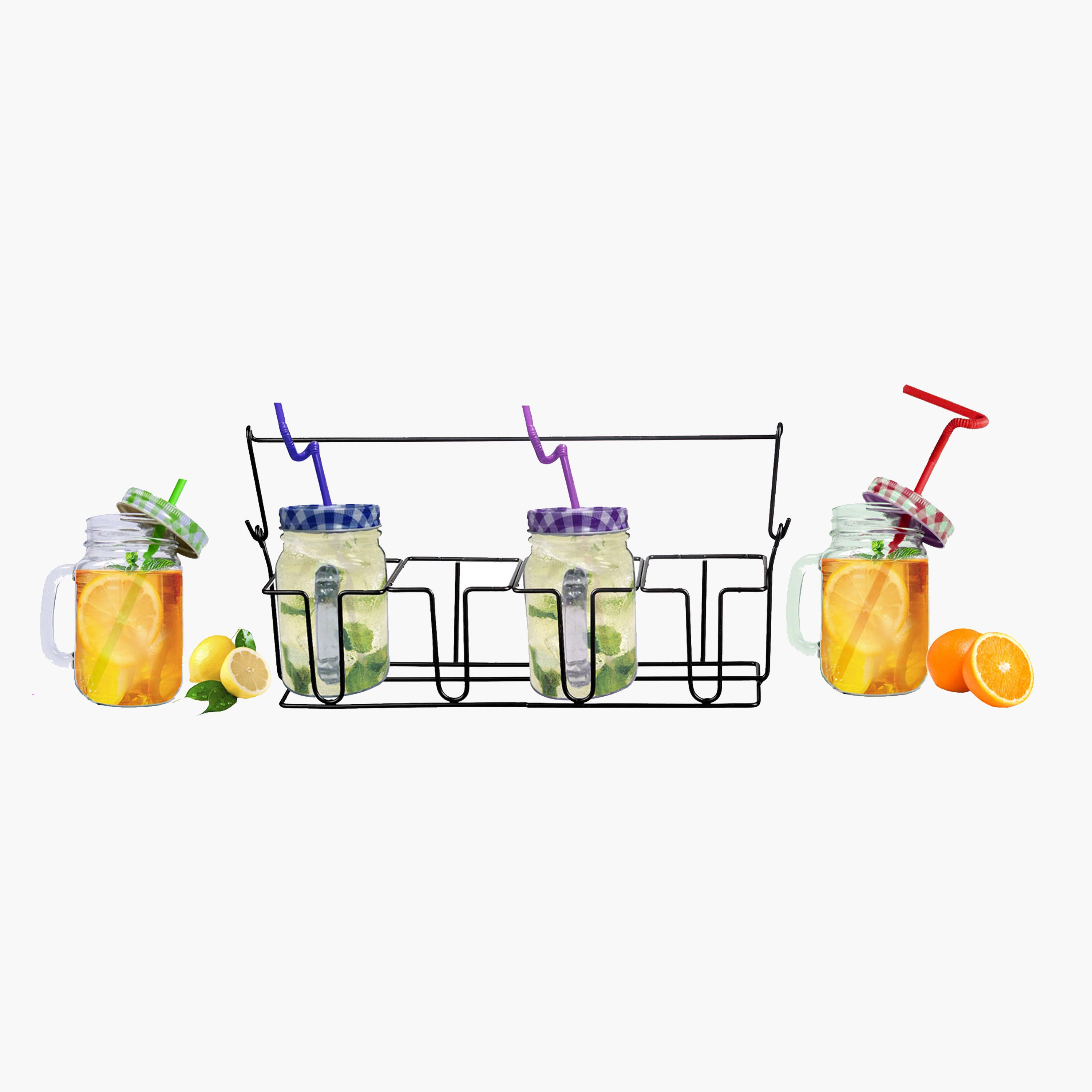 جرة ماسون زجاجية مع حامل من أميتي- طقم من 4 قطع 500 مل-hbxhomeware-hbxkitchen-image-2