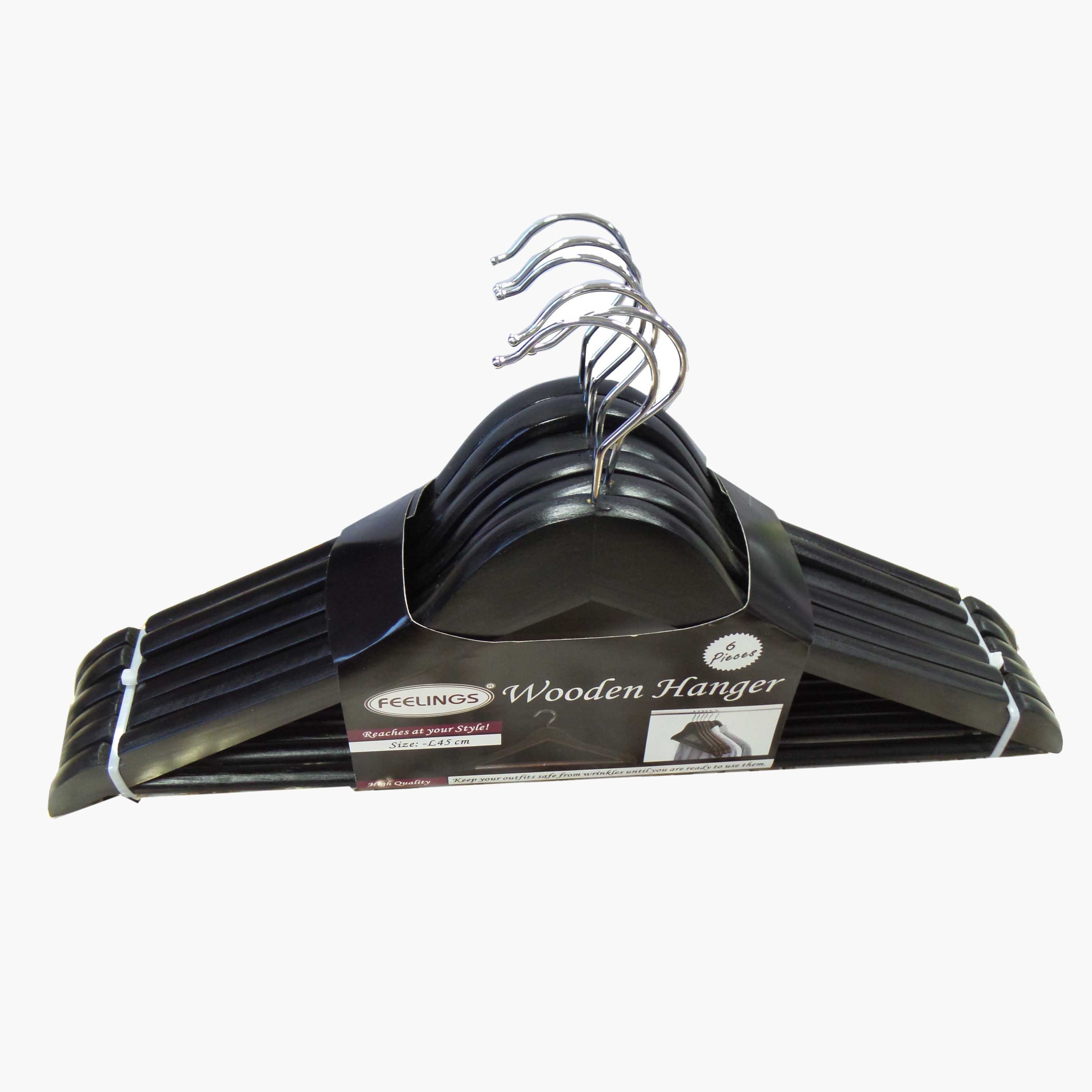علّاقة ملابس خشبية من أميتي - طقم من 6 قطع-hbxhomeware-bathandlaundry-clothesdryingracks-image-1