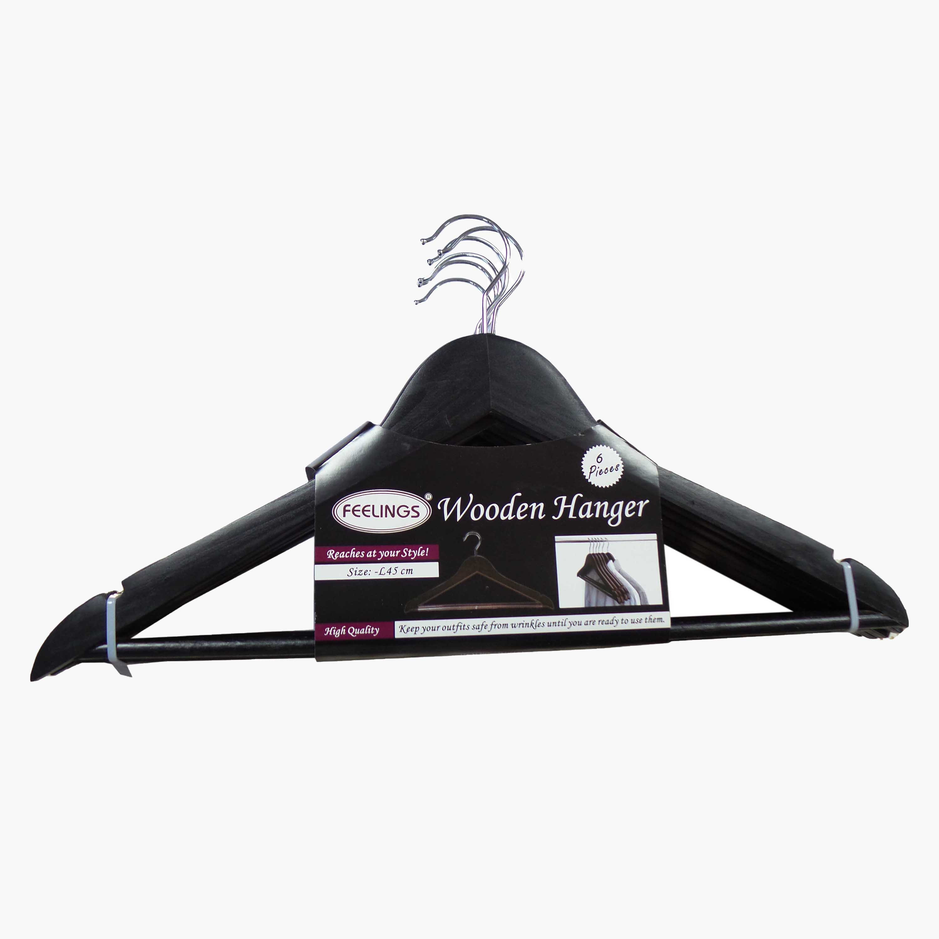 علّاقة ملابس خشبية من أميتي - طقم من 6 قطع-hbxhomeware-bathandlaundry-clothesdryingracks-image-2