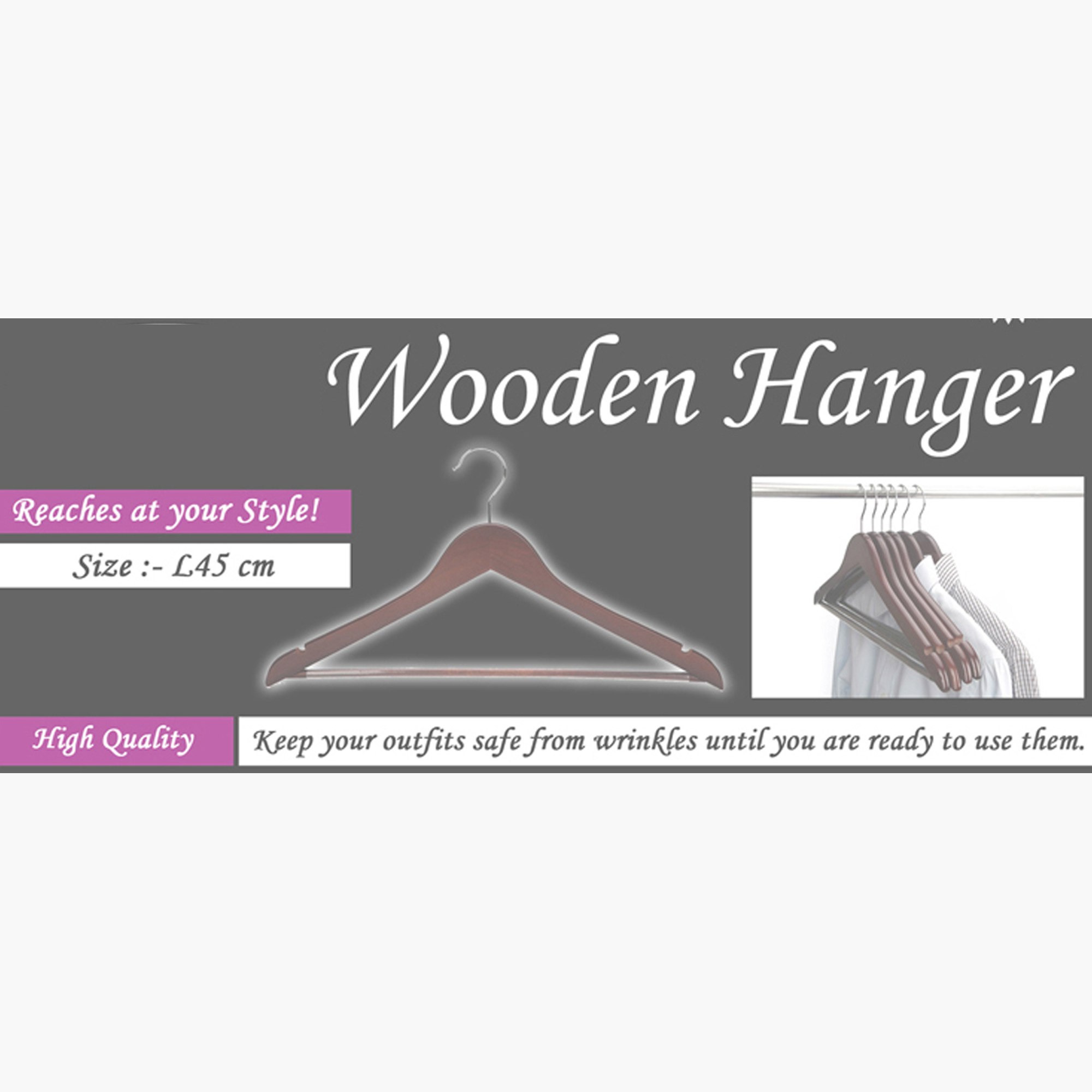 علّاقة ملابس خشبية من أميتي - طقم من 6 قطع-hbxhomeware-bathandlaundry-clothesdryingracks-image-3