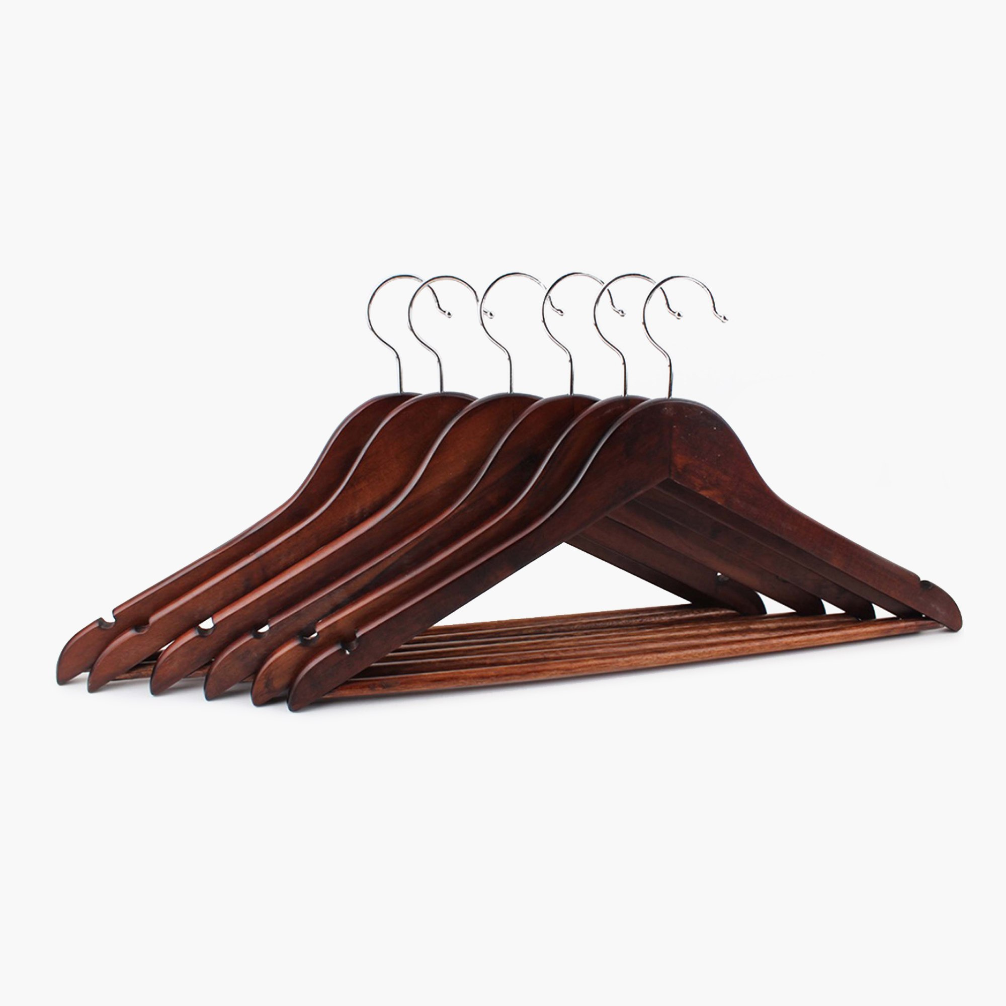 علّاقة ملابس خشبية من آميتي - طقم من 6 قطع-hbxhomeware-bathandlaundry-clothesdryingracks-image-1