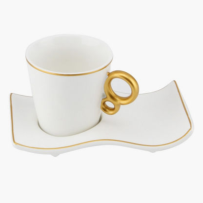 Feast Bone China 12-Piece Cup and Saucer Set - 190 ml