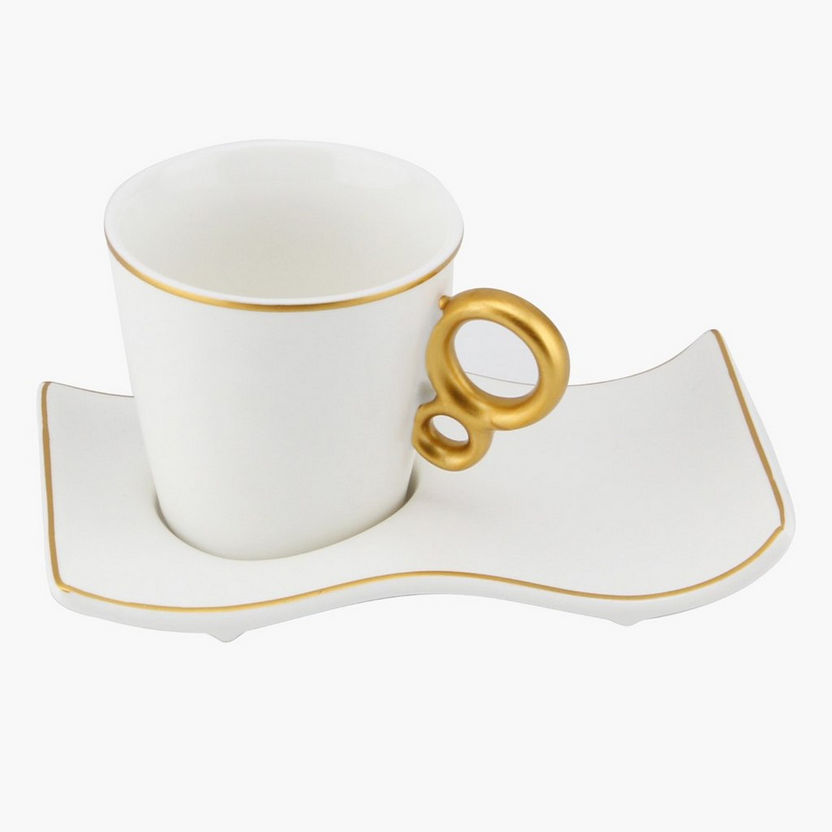 Feast Bone China 12-Piece Cup and Saucer Set - 190 ml-Coffee and Tea Sets-image-1