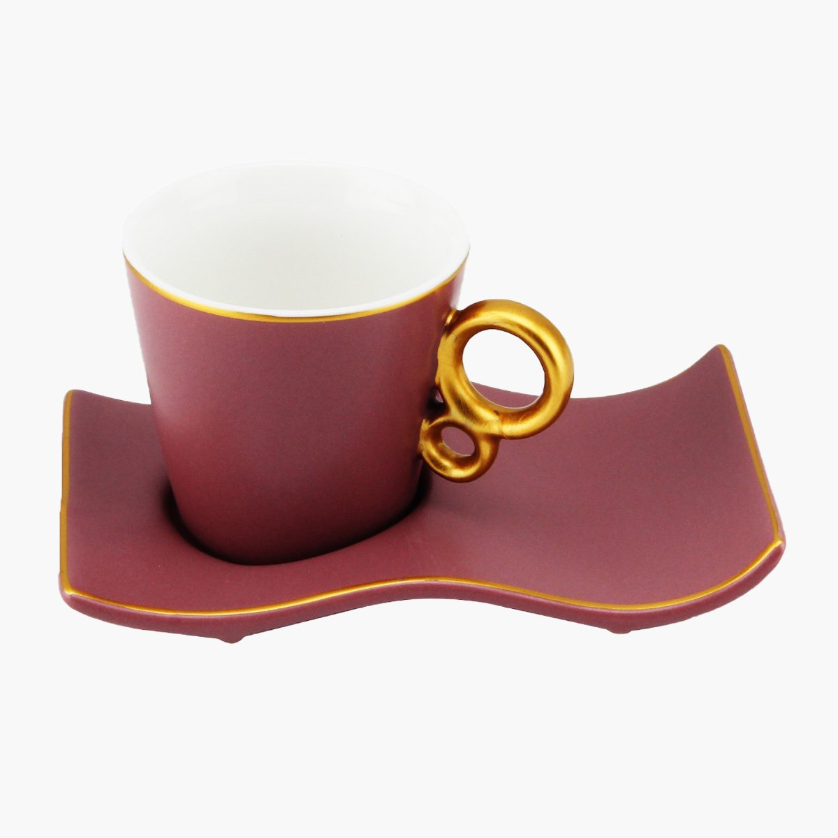 طقم فناجين خزف صيني بصحون 12 قطعة من فيست - 90 مل-hbxhomeware-hbxkitchen-image-2