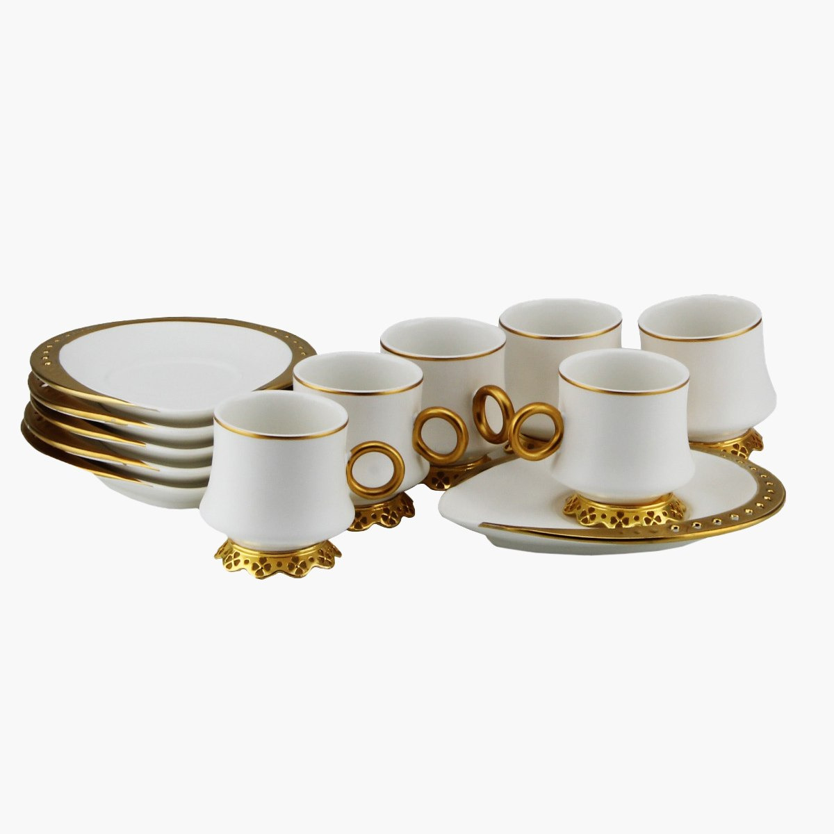 طقم فناجين قهوة خزف صيني من فيست - 12 قطعة-hbxhomeware-hbxkitchen-image-1