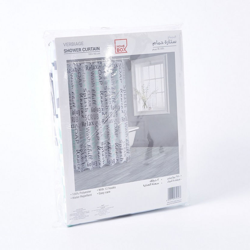 Verbiage Shower Curtain - 180x180 cm-Shower Curtains-image-3