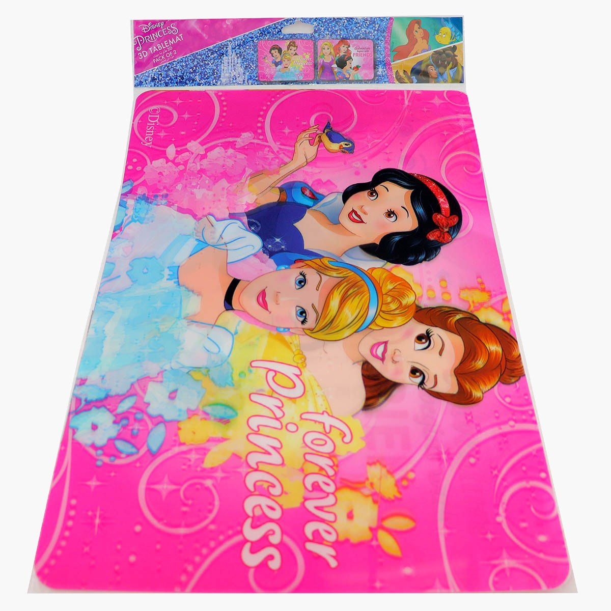 طقم مفرش طاولة ثلاثية الأبعاد من برنسيس ديزني من قطعتين - 30x45 سم-hbxdecorandfurnishings-homefurnishings-tablelinens-image-3