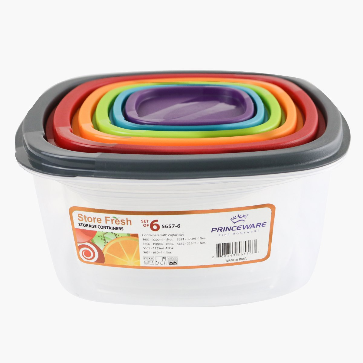 طقم حاويات مربّعة من أكورد - 6 قطع-hbxhomeware-hbxkitchen-image-2