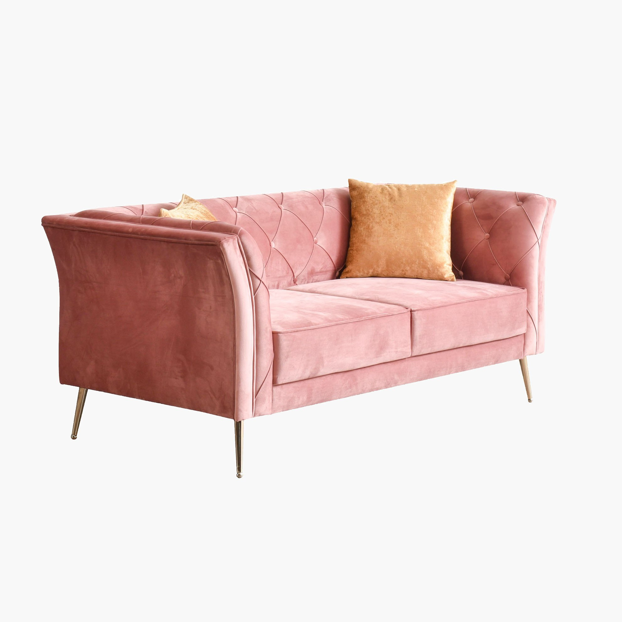 كنبة مخمليّة مقعدين مع وسادتين من إيفانكا-hbxlivingroom-sofasandarmchairs-sofas-image-2