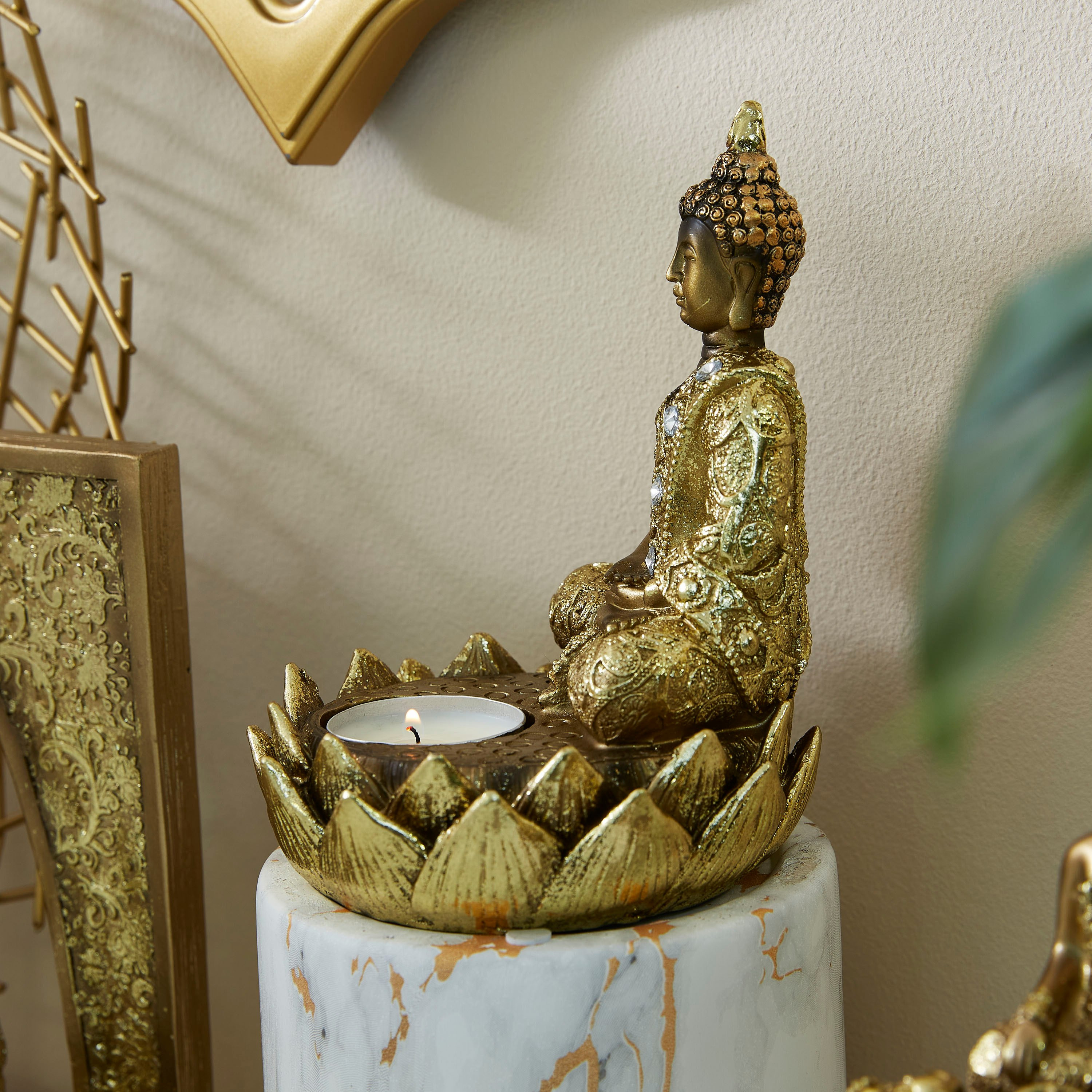 تمثال بوذا مع حامل شموع من دايفين-hbxlivingroom-decorandaccessories-candleholders-image-2