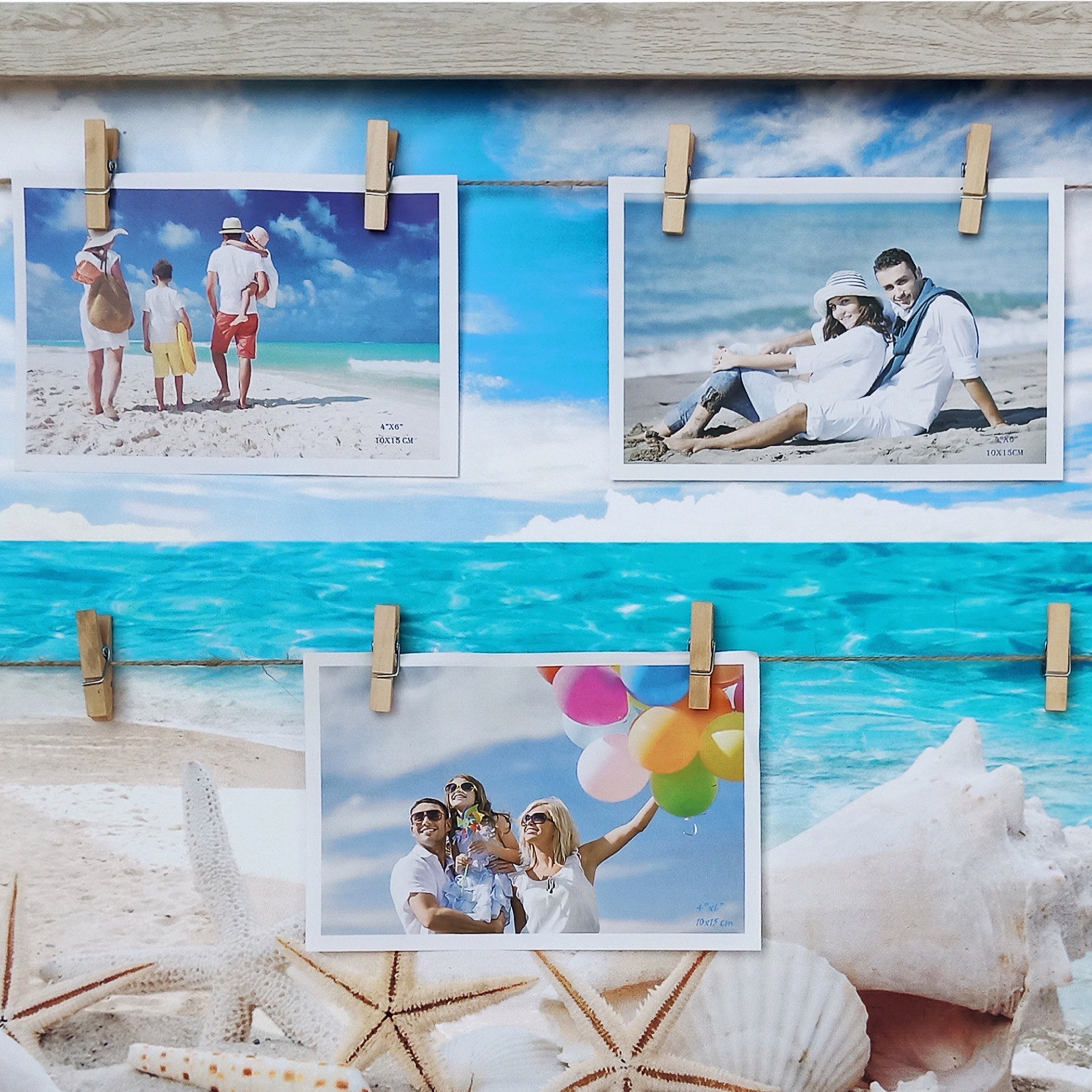 Emily Beach Photo Frame with 8-Photo Clips -  40x50 cm-hbxkidsandyouth-walldecor-photoframes-image-3
