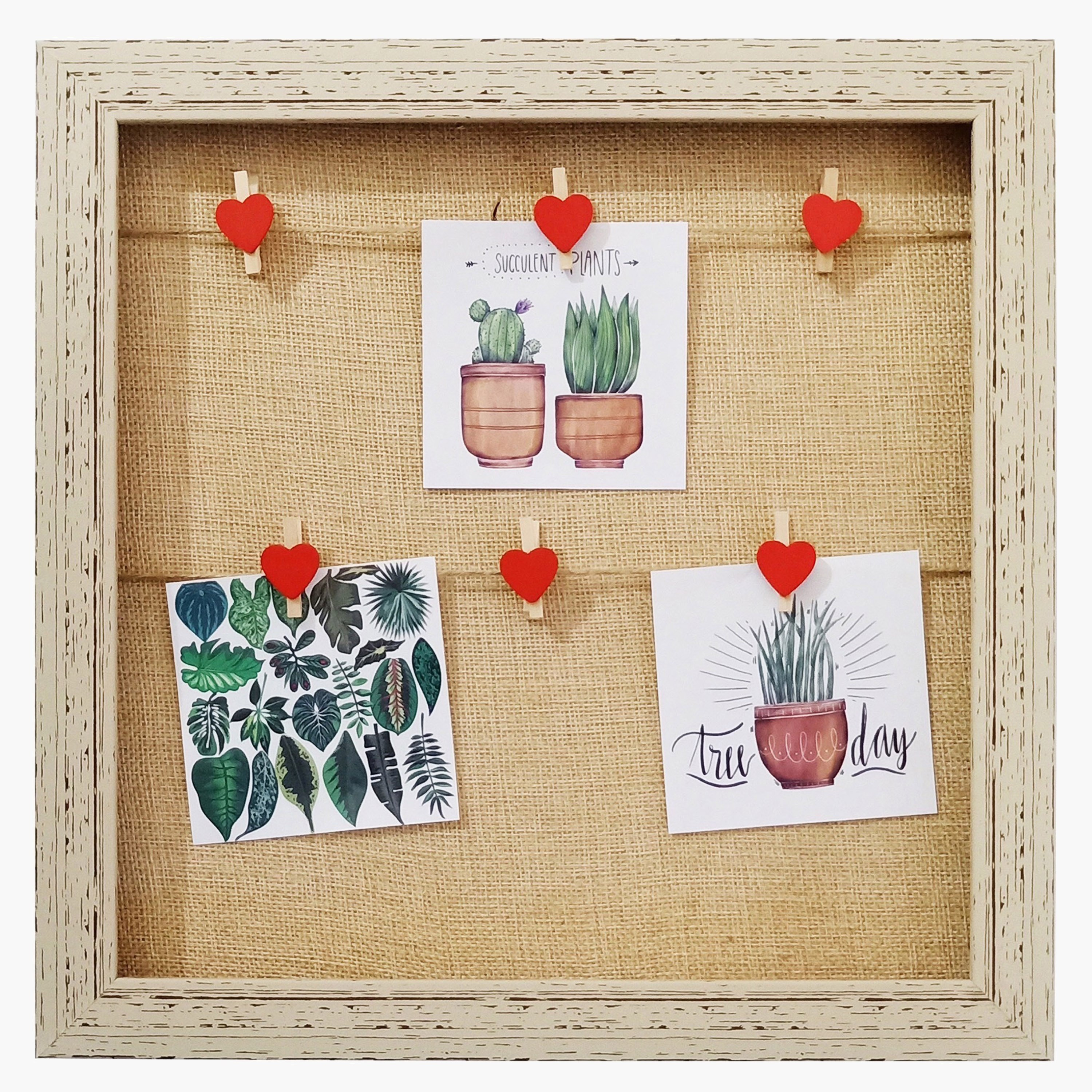 برواز صور بمشابك على شكل قلب من إيميلي - 30X30 سم-hbxkidsandyouth-walldecor-photoframes-image-2