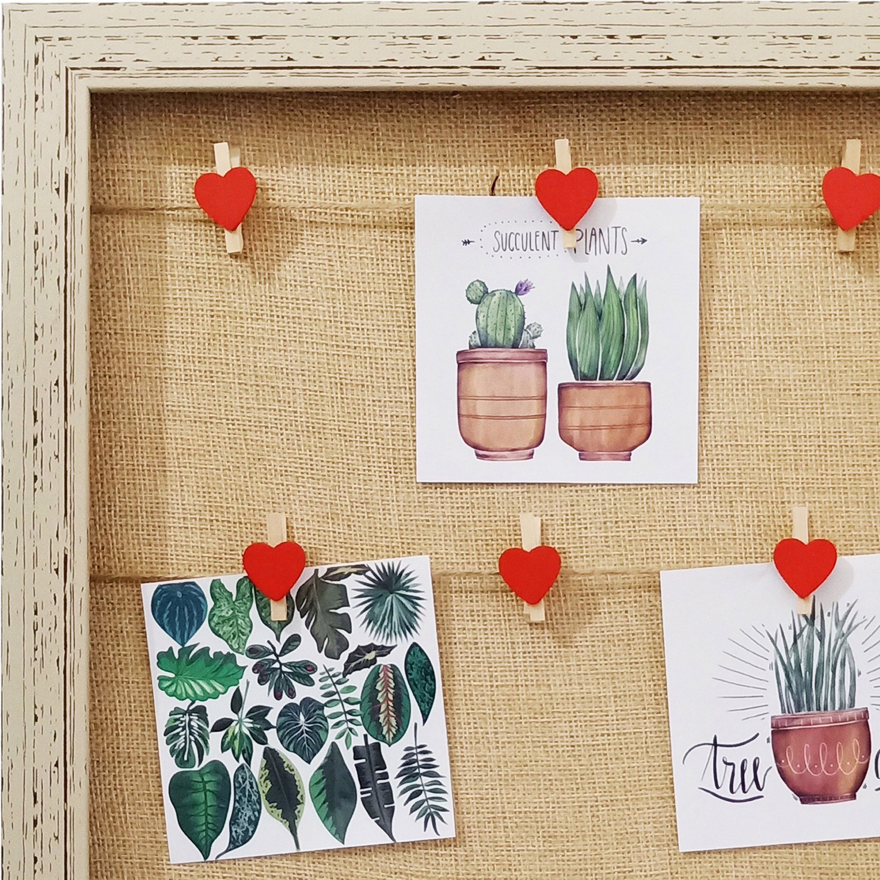 برواز صور بمشابك على شكل قلب من إيميلي - 30X30 سم-hbxkidsandyouth-walldecor-photoframes-image-3